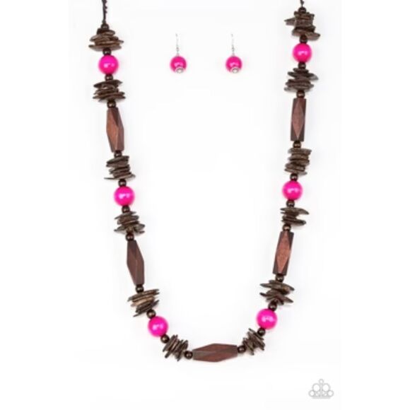 Cozumel Coast Pink Necklace (455) - Picture 2 of 3